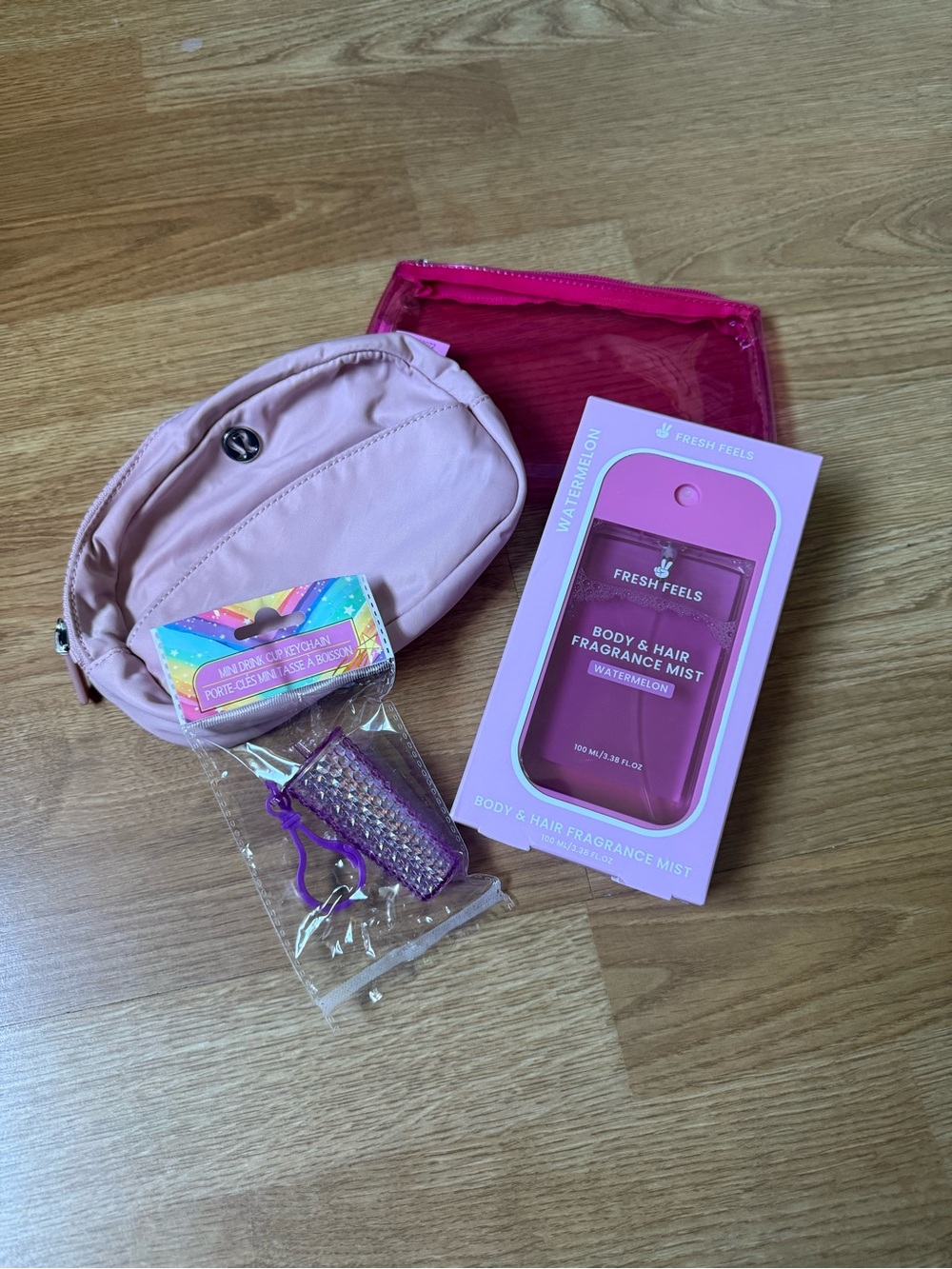 lululemon athletica Pink Cosmetic Pouch & Hot Pink Fragrance Mist Gift Set